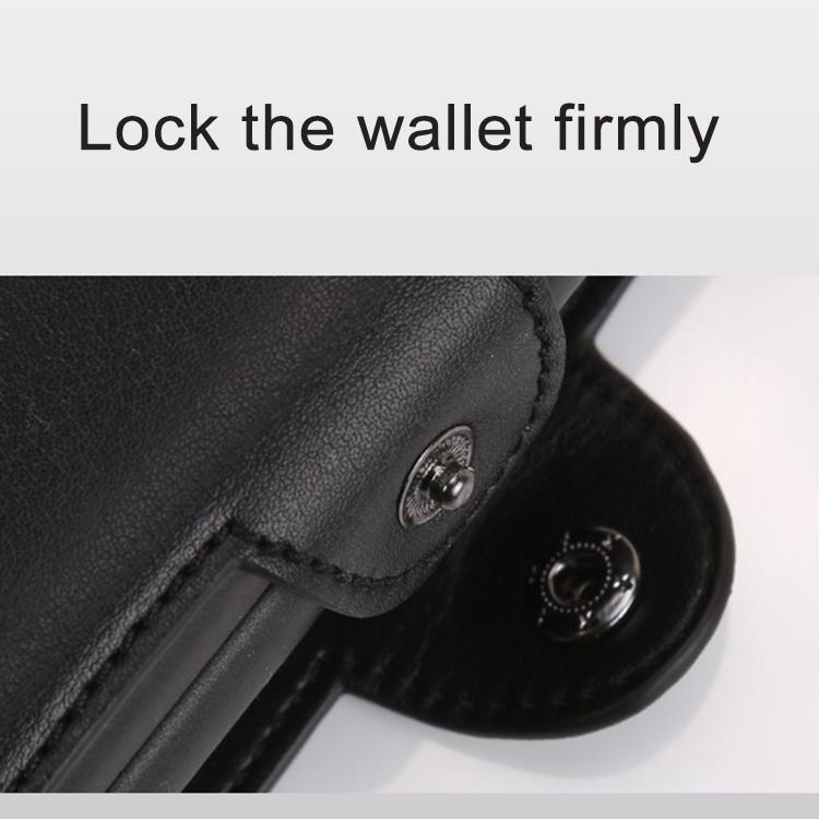 Leather Rfid Blocking Card Wallet - Multi-functional - Coffee