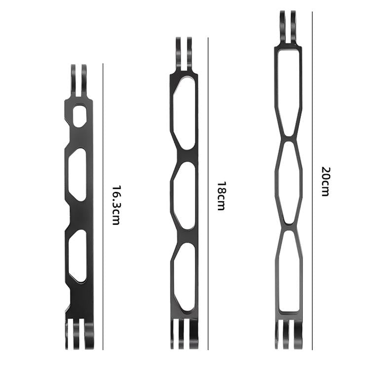 Aluminum Extension Arm with Hollow Grip - 20cm - Silver