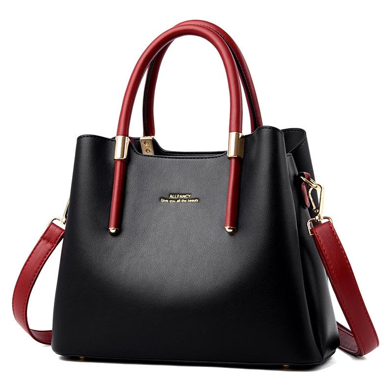 Stylish Bean Sand Tote Bag High Capacity - Black