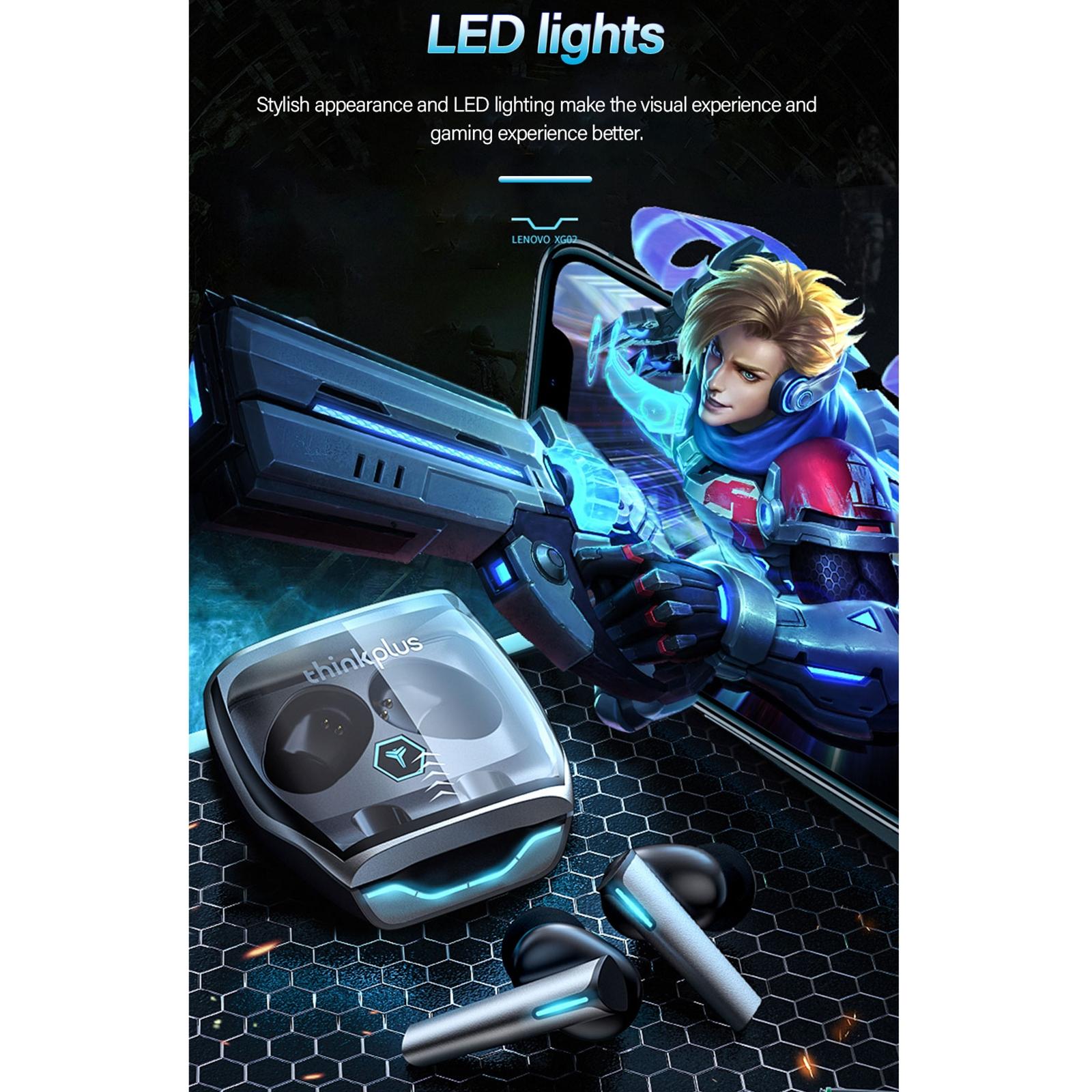 Wireless Bluetooth 5.0 Earphone with Dual Modes for Gaming and Music - White