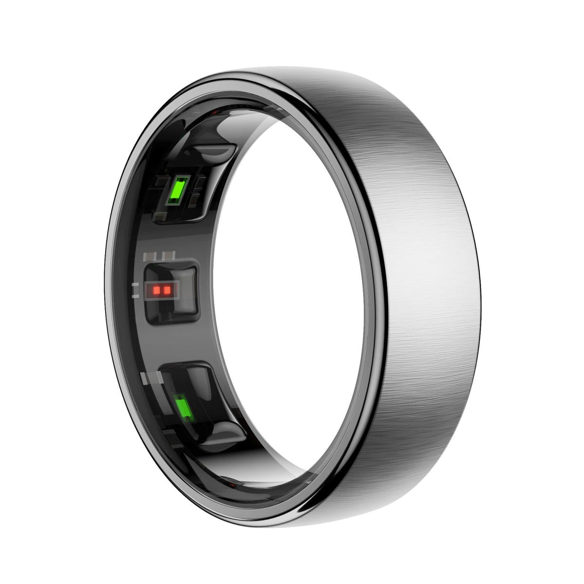 Smart Ring Heart Rate Blood Oxygen Sleep Sports Size 7 - Silver