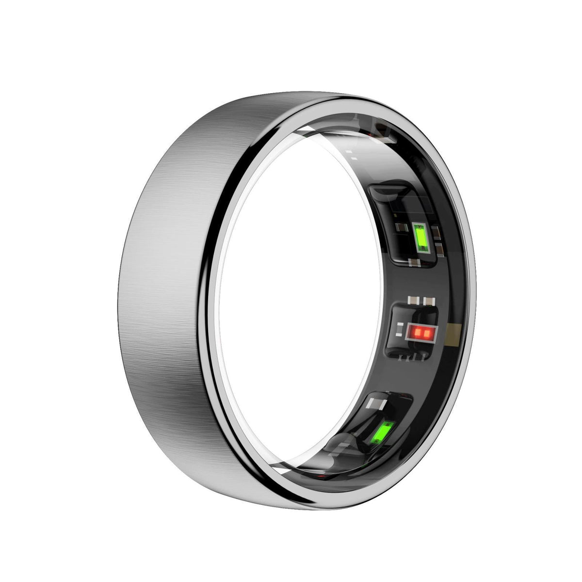 Smart Ring Heart Rate Blood Oxygen Sleep Sports Size 7 - Silver