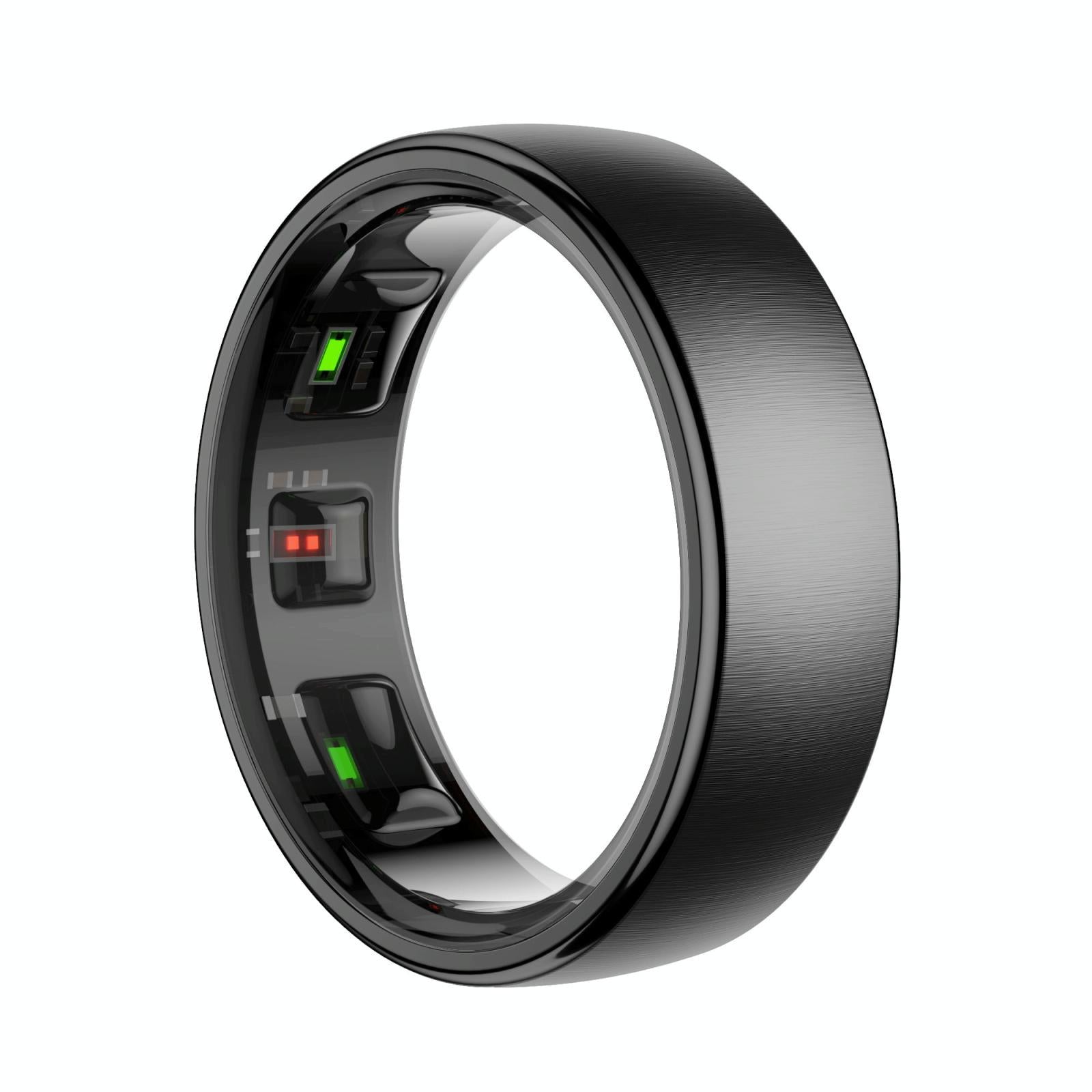 Smart Ring Heart Rate Blood Oxygen Sleep Sports Size 7 - Silver