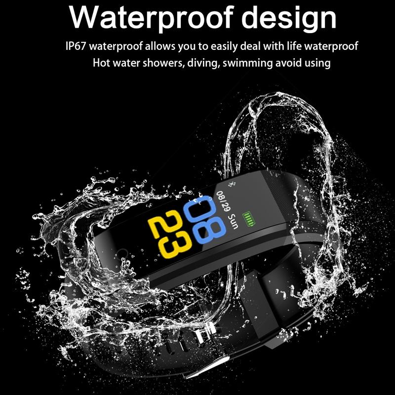 Fitness Tracker With Heart Rate And Blood Pressure Monitoring - Blue