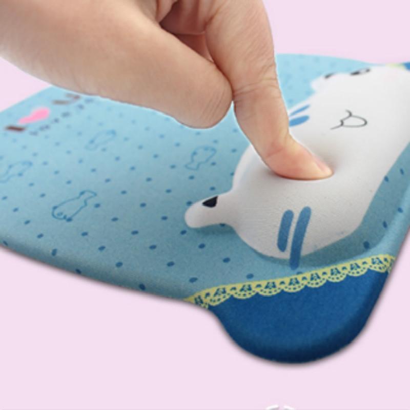 Cartoon Silicone Mouse Pad Wristband - Blue Cat