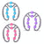 8-Round Yoga Leg Massager Ring-Shaped Roller For Training - Purple