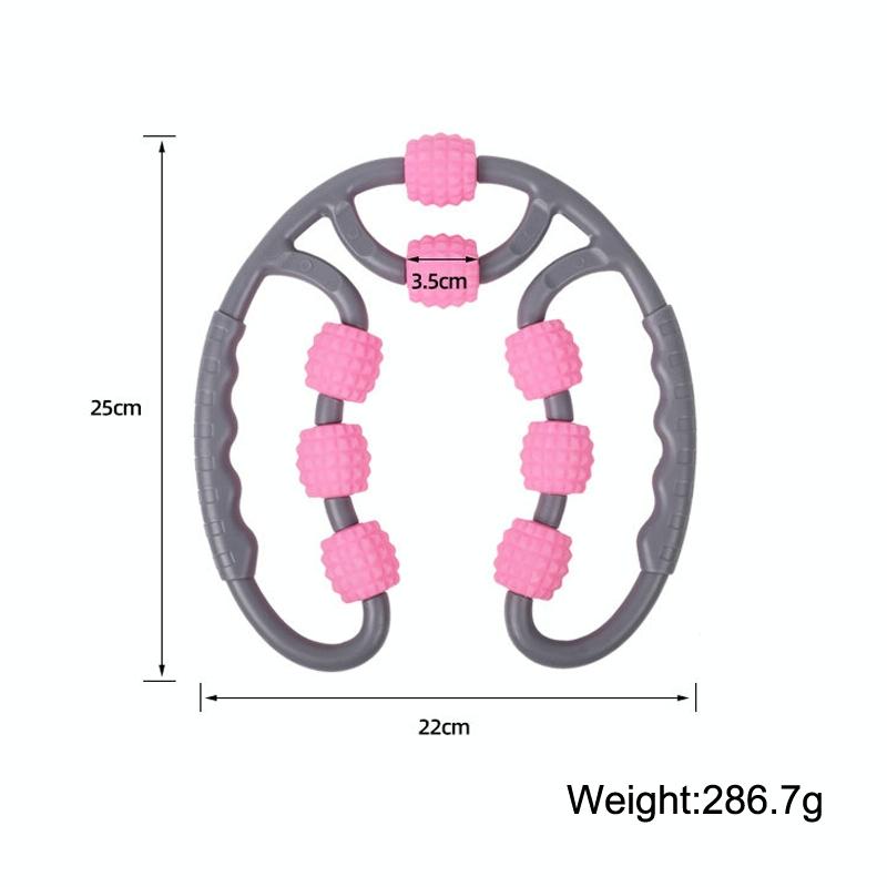 8-Round Yoga Leg Massager Ring-Shaped Roller For Training - Purple