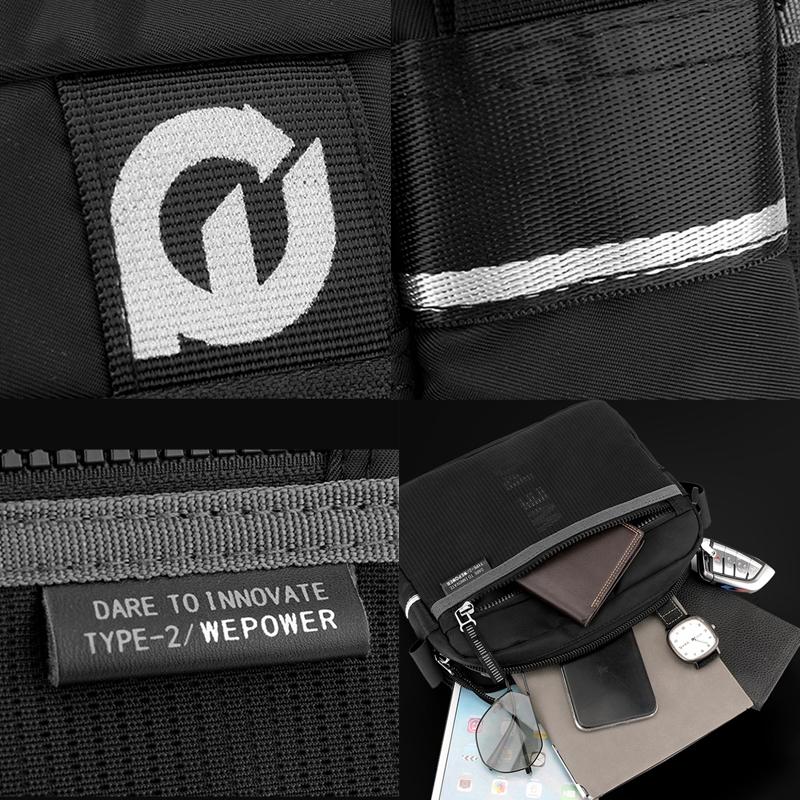 Men Nylon Crossbody Satchel For Outdoor Use - Dark Blue