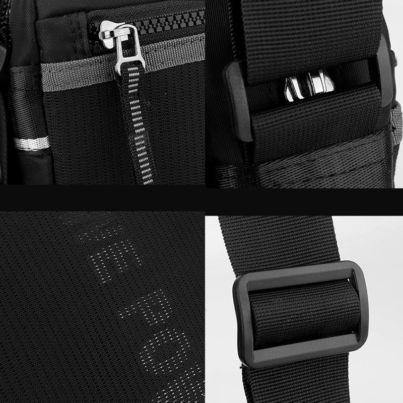 Men Nylon Crossbody Satchel For Outdoor Use - Dark Blue