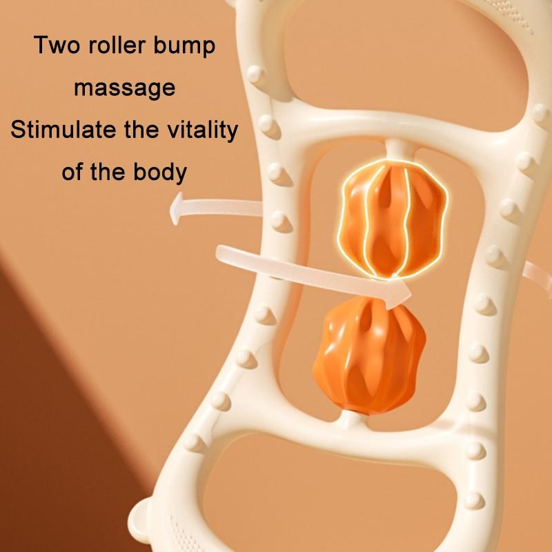 Stretching Yoga Ring With Raised Point Roller - Sky Blue