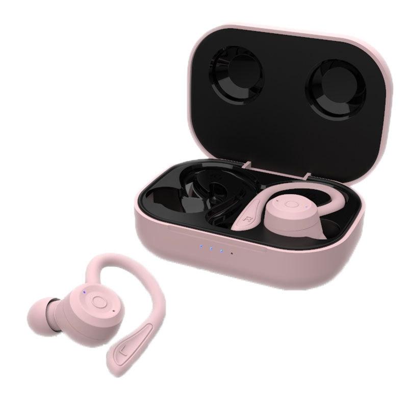 Waterproof T20 Tws Bluetooth Earphones with Charging Box and Noise-cancelling Hooks - Orange