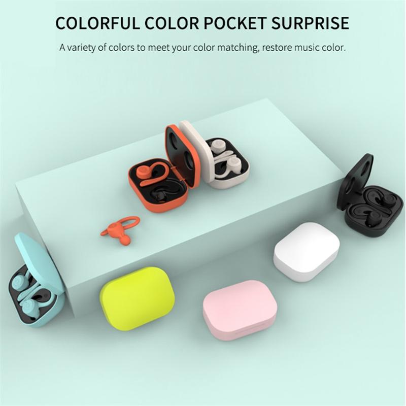 Waterproof T20 Tws Bluetooth Earphones with Charging Box and Noise-cancelling Hooks - Orange