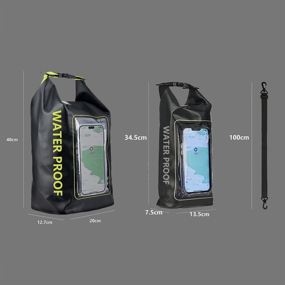 2 In 1 Waterproof Crossbody Phone Bag For Outdoor Cycling Swimming 2L Capacity - White - 2L