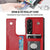 For Samsung Galaxy Z Fold4 5G Double Buckle Foldable Phone Case With Pen Slot - Red