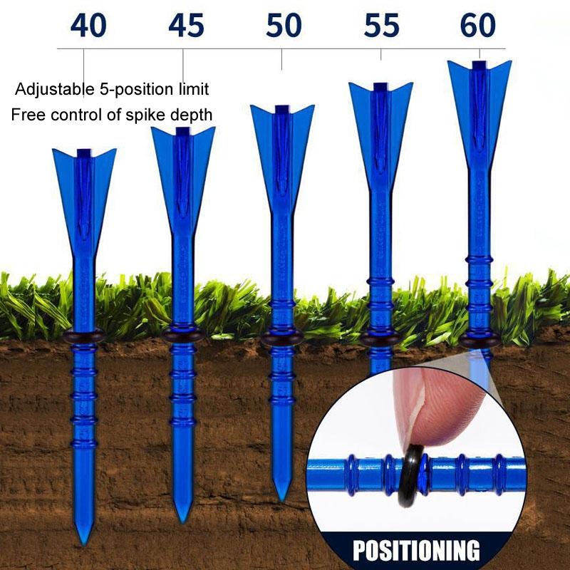 30 Adjustable Golf Tees with 83mm Height Limit - Set of 30 - Blue