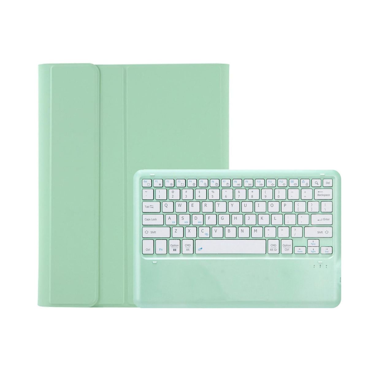 Detachable Bluetooth Keyboard Leather Case For Ipad Pro 12.9 2021 / 2020 / 2018 With Pen Slot - Dark Green