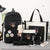 Adorable 5-piece Girls Backpack Set with Bear Design - Dark Purple