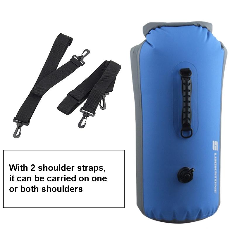 Waterproof Outdoor Rafting Backpack Inflatable Swimming Tote Bag For River Tracing And More - Bean Green