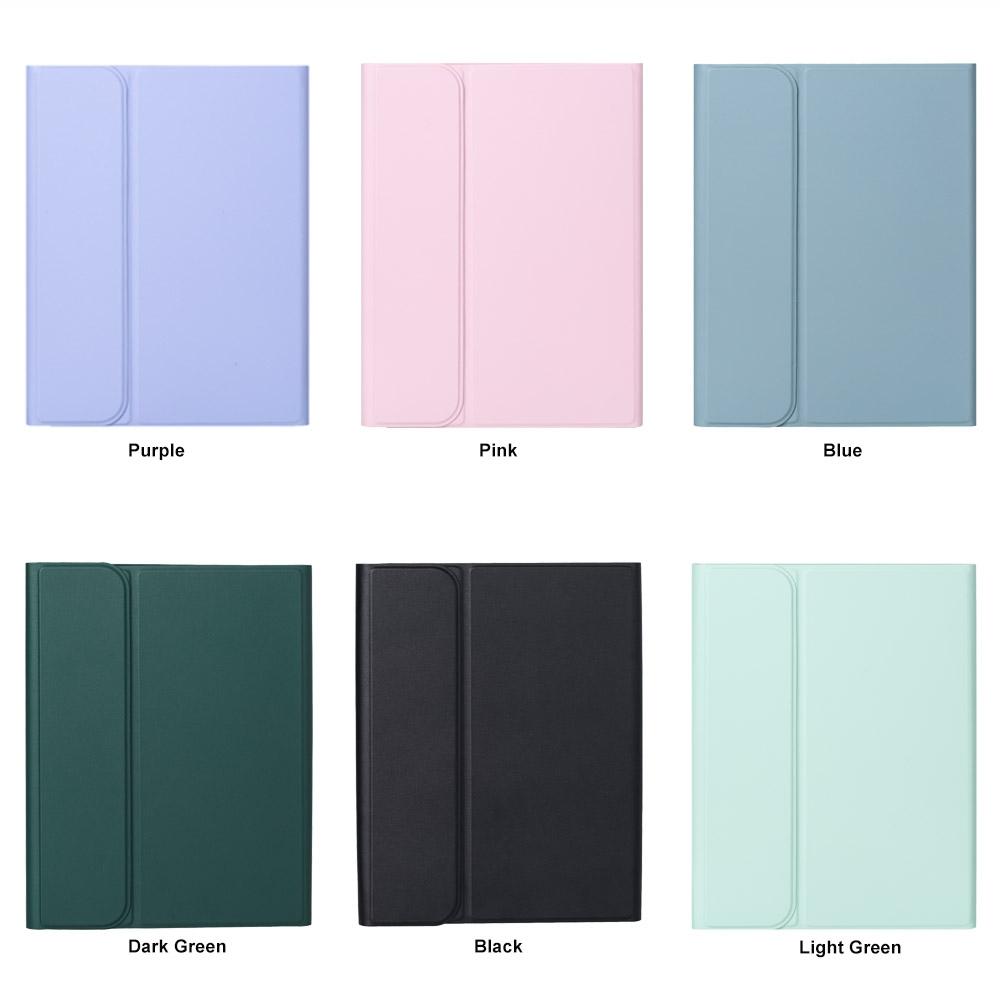 2022 Ipad 10.9 Touch Keyboard Leather Case With Pen Slot - Dark Green