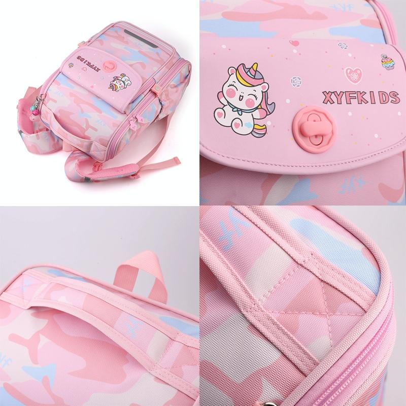 Double School Backpack for Girls - Beautiful Purple
