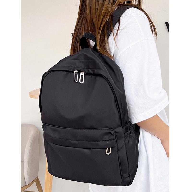 Simple Women Travel Backpack Solid Colour - Yellow