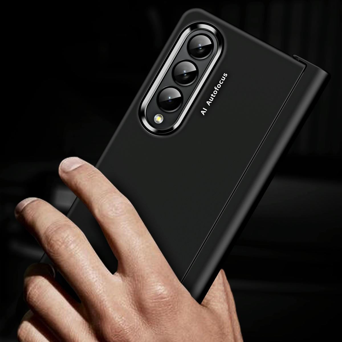 For Samsung Galaxy Z Fold4 5G Skin Feel Contact Lens Case - Yellow