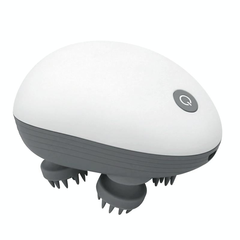 Compact Electric Head Massager Fits All Hair Types - White