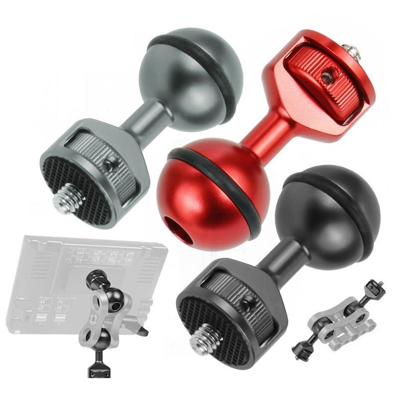 Universal 2.5cm Ball Head Clip for Action and Underwater Cameras - Titanium