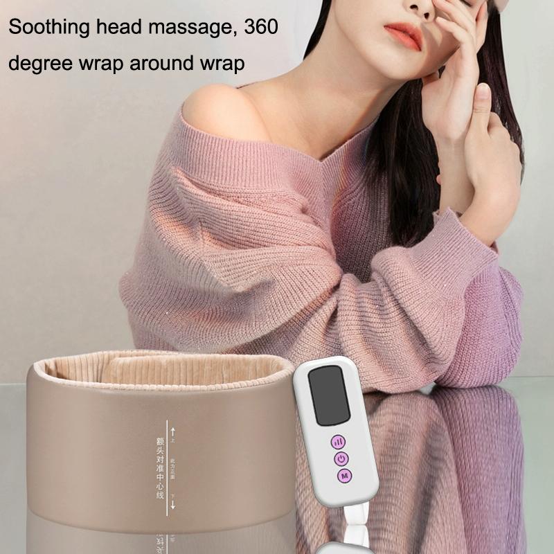 Hot Compress Head Massager For Headache Relief - Light Grey