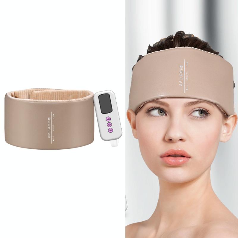 Hot Compress Head Massager For Headache Relief - Light Grey