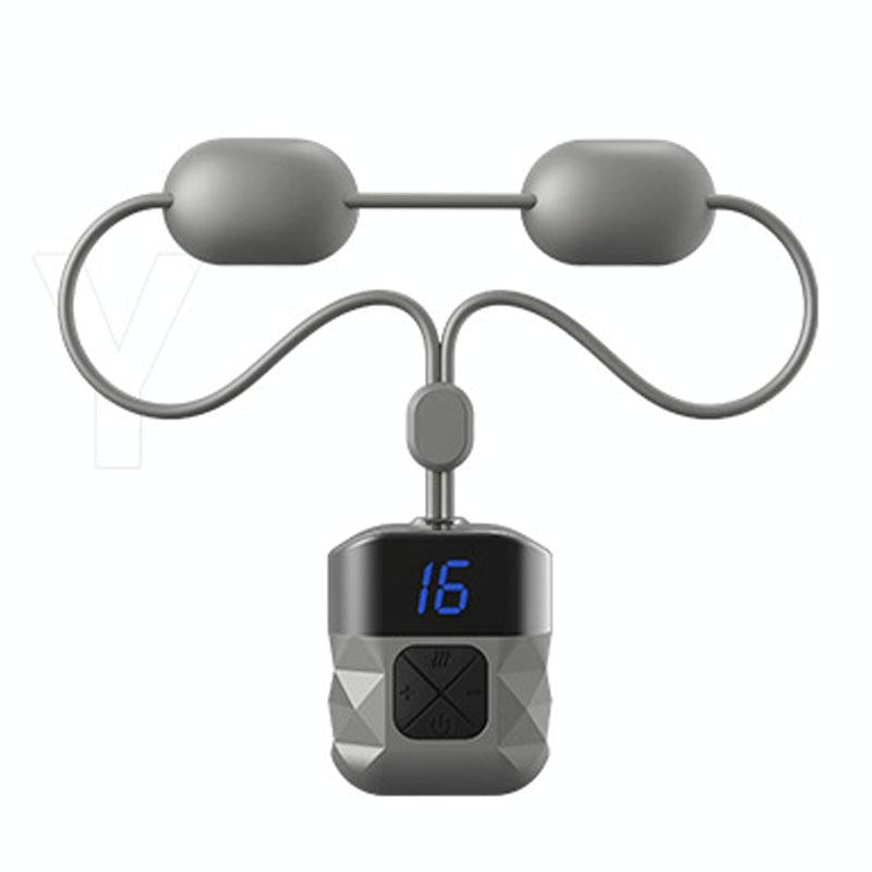 Portable Ems Neck Massager For Shoulder & Cervical Therapy - Dark Gray