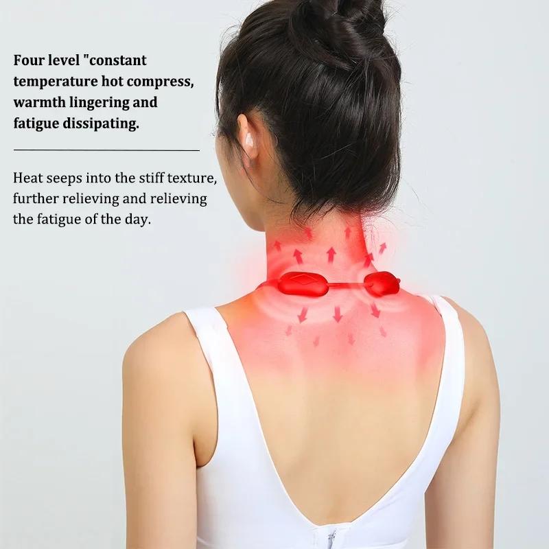 Portable Ems Neck Massager For Shoulder & Cervical Therapy - Dark Gray