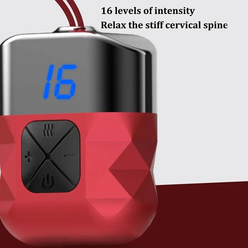 Portable Ems Neck Massager For Shoulder & Cervical Therapy - Dark Gray