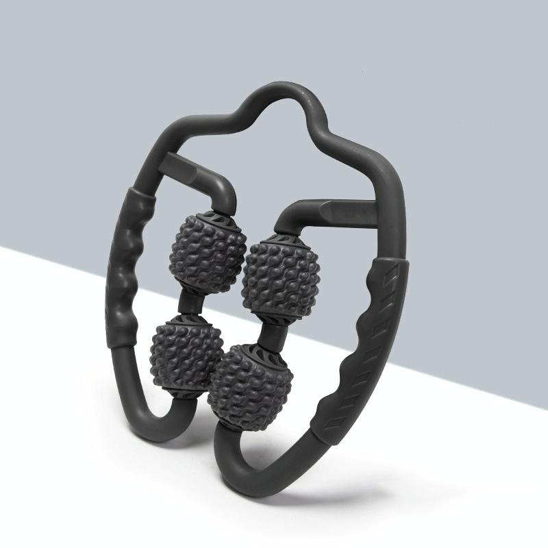Muscle Massage Roller Foam Shaft For Yoga & Fitness - Water-Drop Type Classic Black