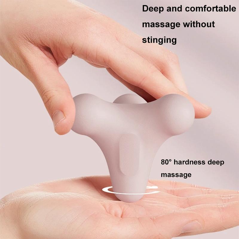 4-Corner Fascia Massage Ball For Neck & Shoulder Relief Yoga & Fitness - Purple