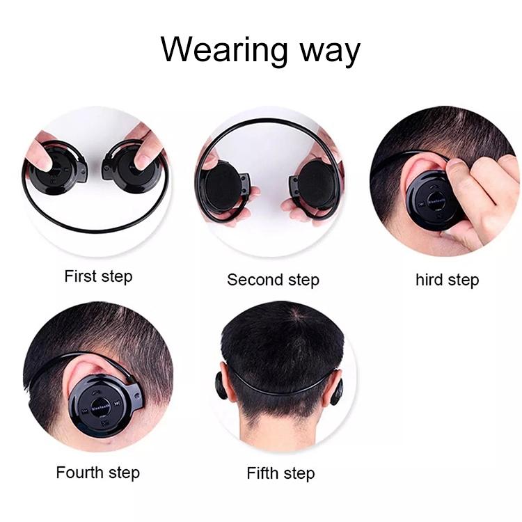 Wireless Mini-503 Earphones with Fm Radio & 32gb Tf Card Support - Blue