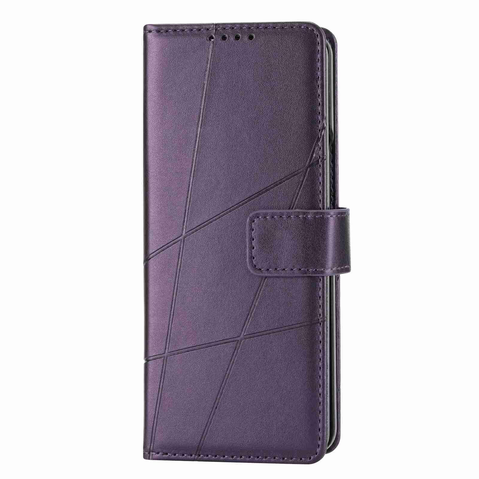 For Samsung Galaxy Z Fold4 5G Embossed Pu Leather Phone Case - Red