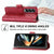 For Samsung Galaxy Z Fold4 5G Embossed Pu Leather Phone Case - Red