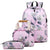 Small Fresh Printed Backpack Set - 3 Pieces for Students - Dark Blue