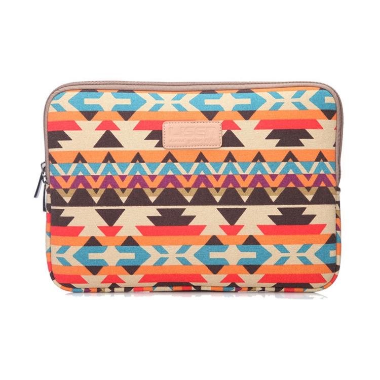 11.6 Inch Lingge Laptop Liner Bag with Stylish Pattern - Orange Pattern Geometry
