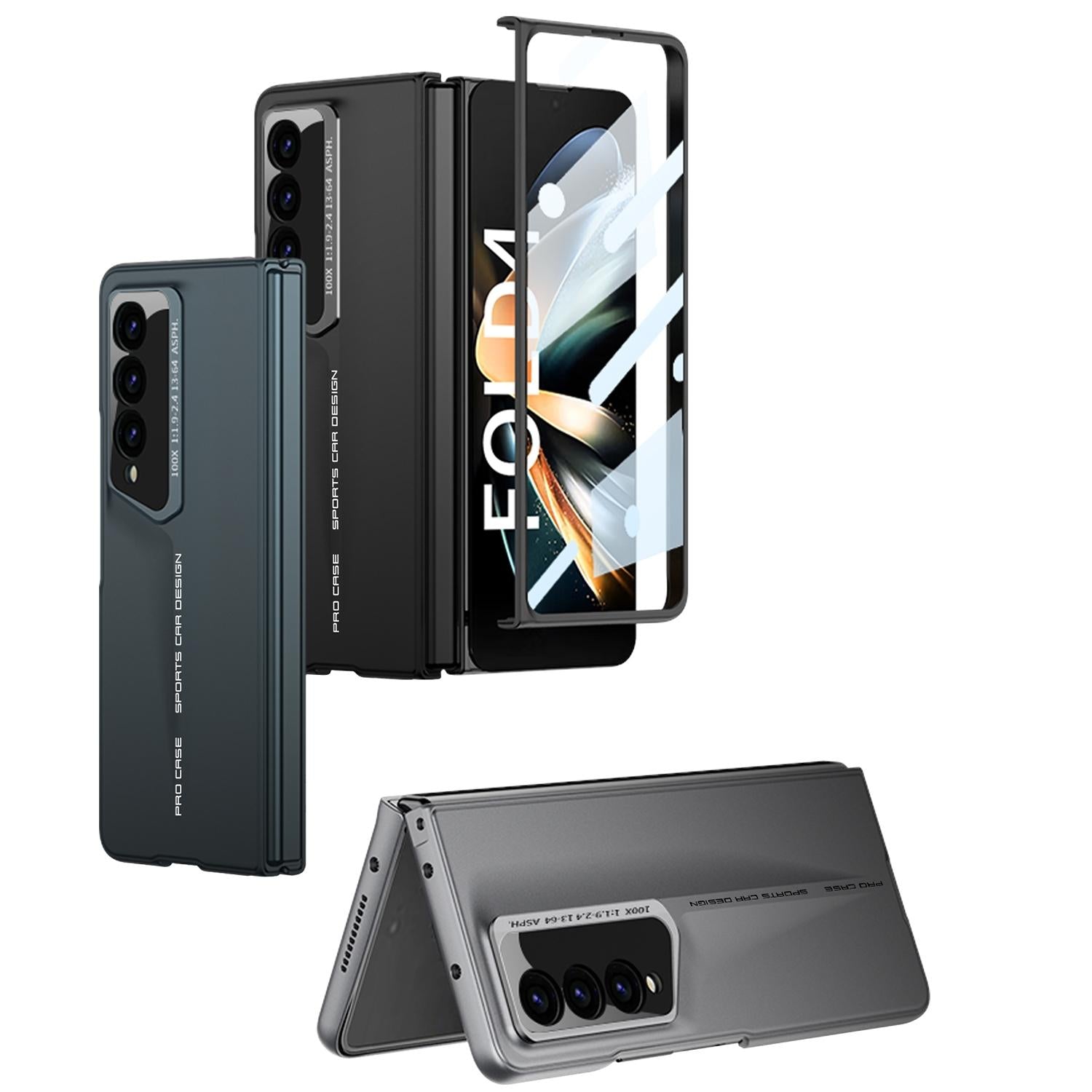 For Samsung Galaxy Z Fold4 5G Full Coverage Ultra Thin Case - Cyan