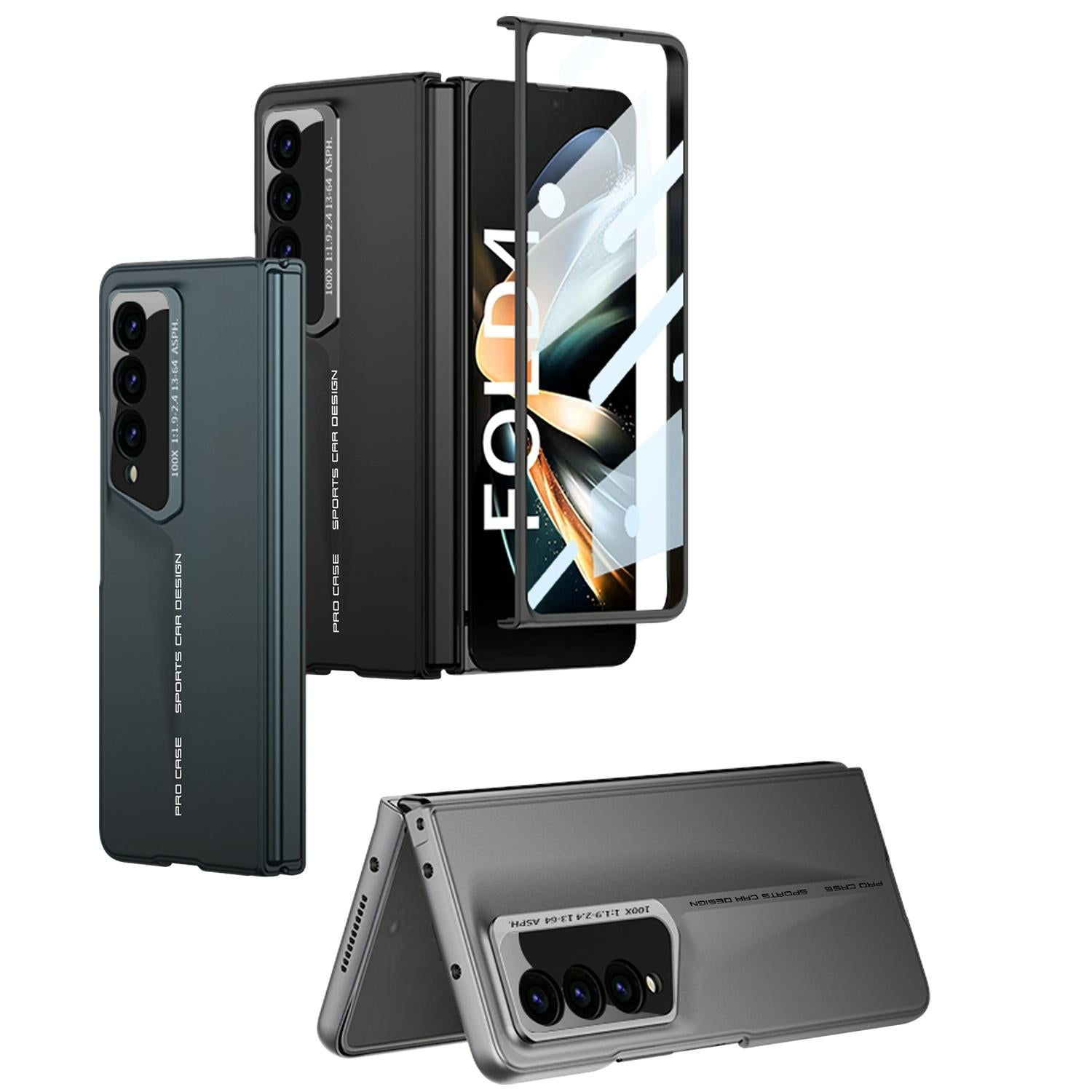 For Samsung Galaxy Z Fold4 5G Full Coverage Ultra Thin Case - Cyan