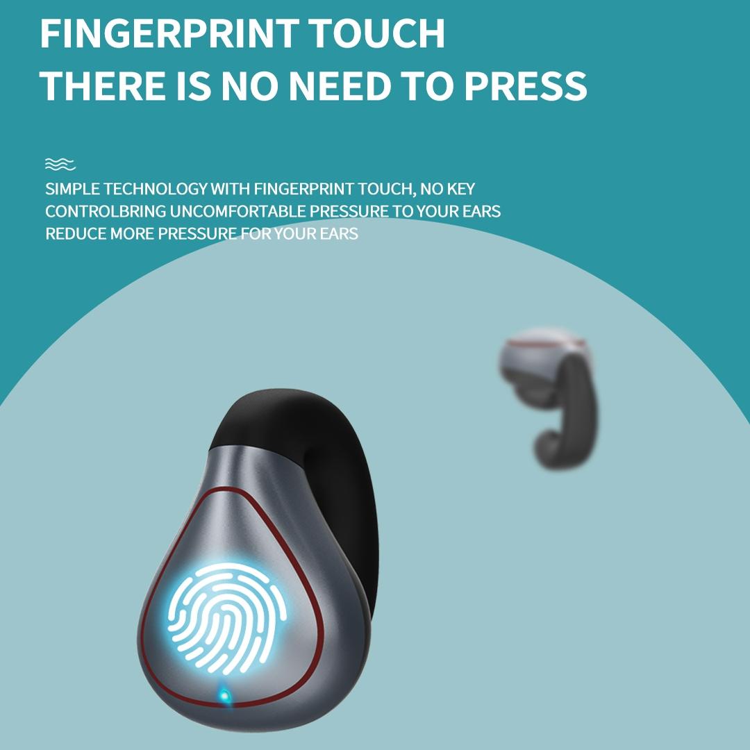 Wireless T20 Tws Bluetooth Earphones with Led Display & Charging Box - Champagne Gold