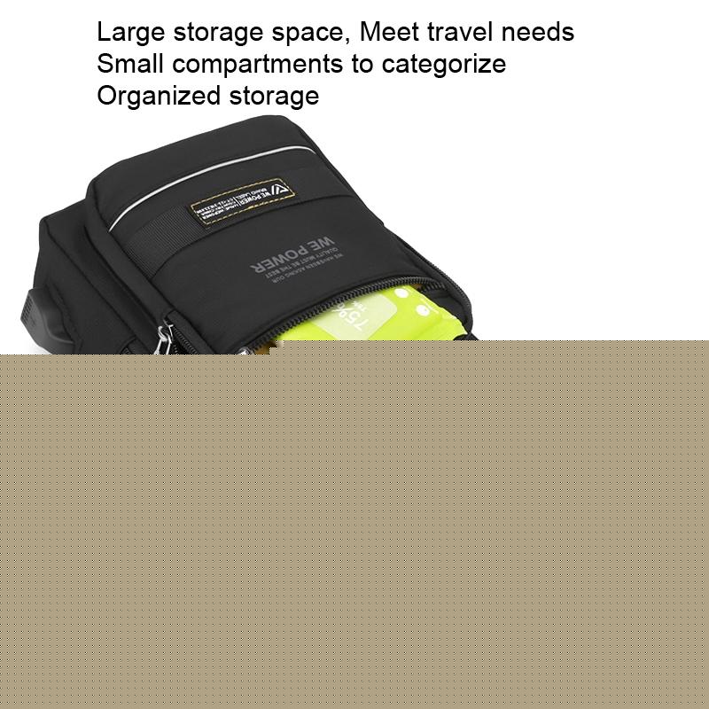 USB Chest Outdoor Shoulder Messenger Bag For Men With Charging Port - Royal Blue