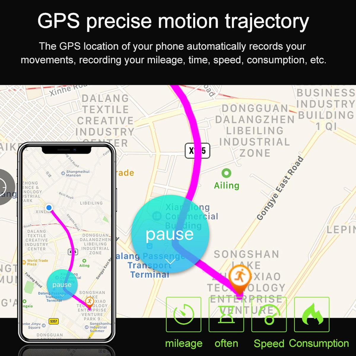 Waterproof Smart Bracelet With Blood Oxygen & Heart Rate Monitoring - Blue