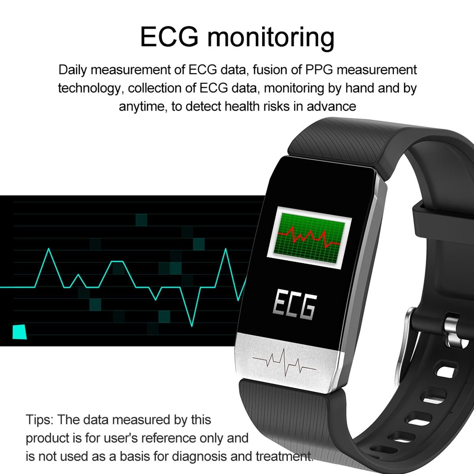 Waterproof Smart Bracelet With Blood Oxygen & Heart Rate Monitoring - Blue