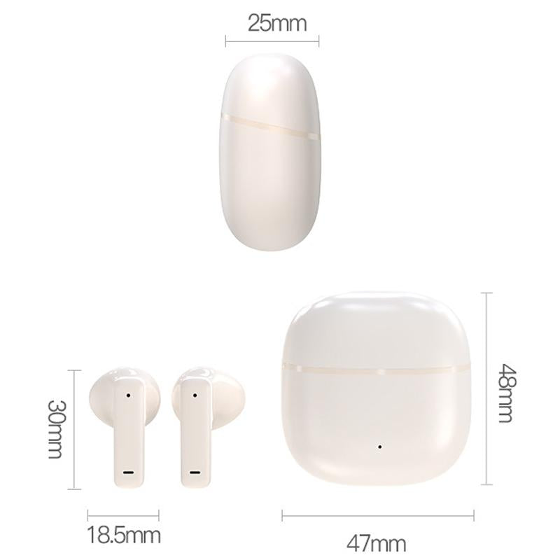 Wireless Bluetooth Earphones with Hd Noise Reduction for Gaming and Sports - Skin Colour