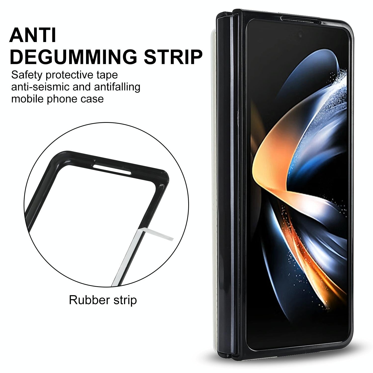 For Samsung Galaxy z Fold4 5G Foldable Phone Case with Double Buckle Card Slot - Red