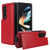 For Samsung Galaxy z Fold4 5G Foldable Phone Case with Double Buckle Card Slot - Red