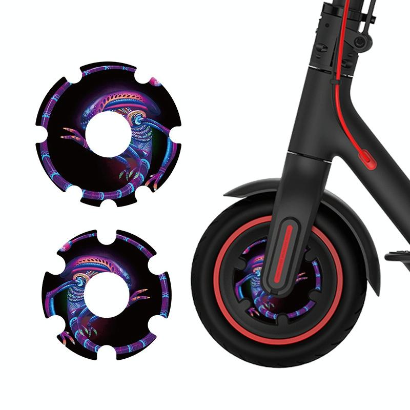 Waterproof Sticker for Xiaomi M365 Scooter Motor - 1 Pair - Colorful 3